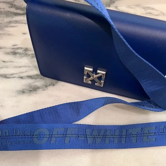 Off White brand Blue Crossbody Bag Never Used - Picture 2 of 7